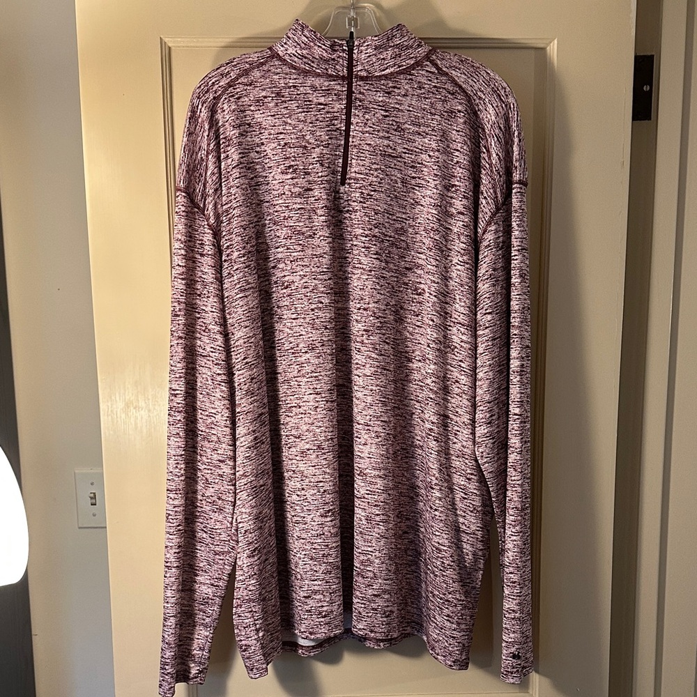 Men's 4XL Badger Sport Heathered Burgundy Zip-Up